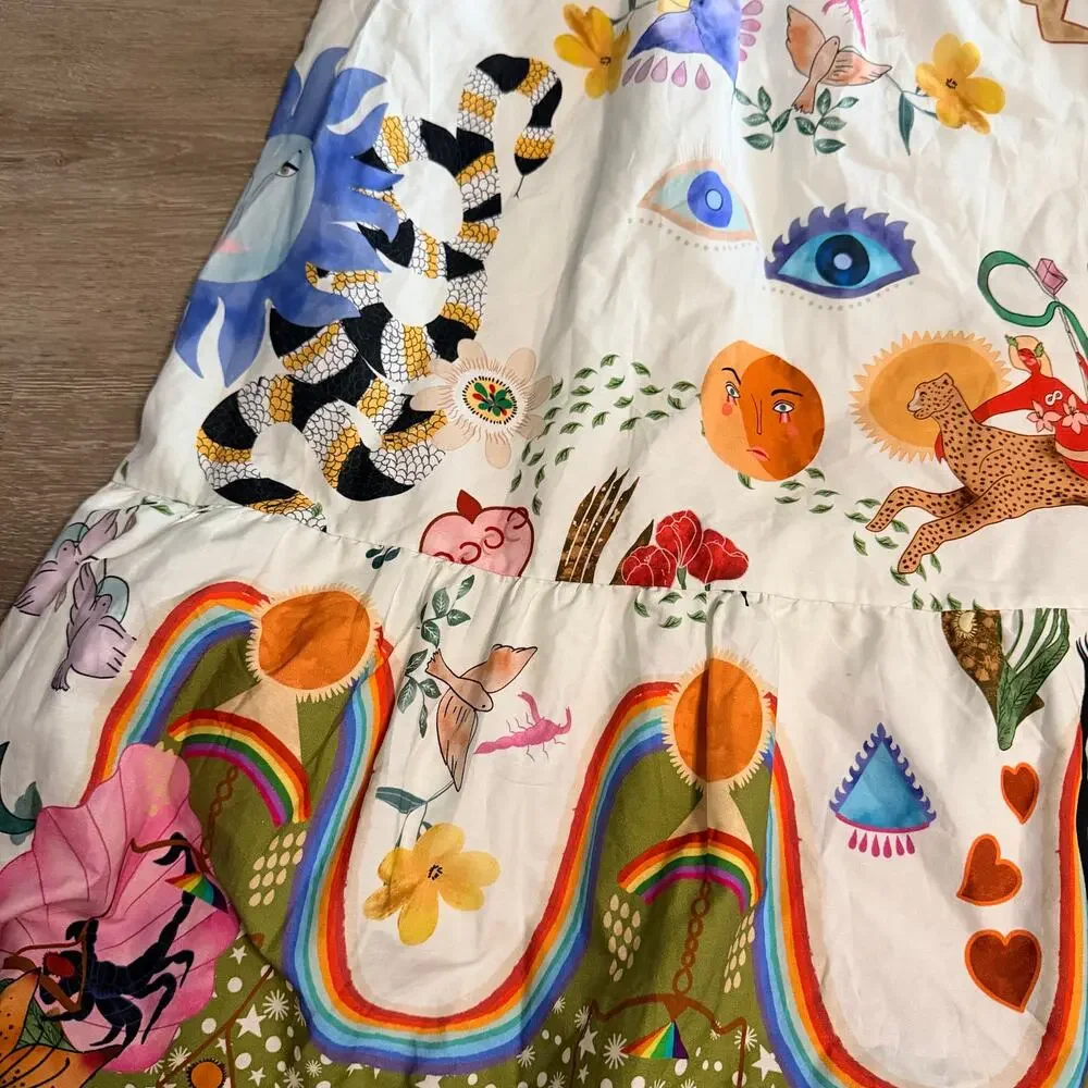 Bellambra Maxi Dress Funky Symbolism Summer whimsical Boho Size XL - Picture 7 of 7